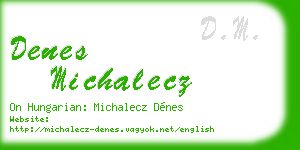 denes michalecz business card