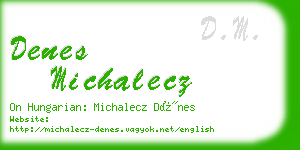 denes michalecz business card